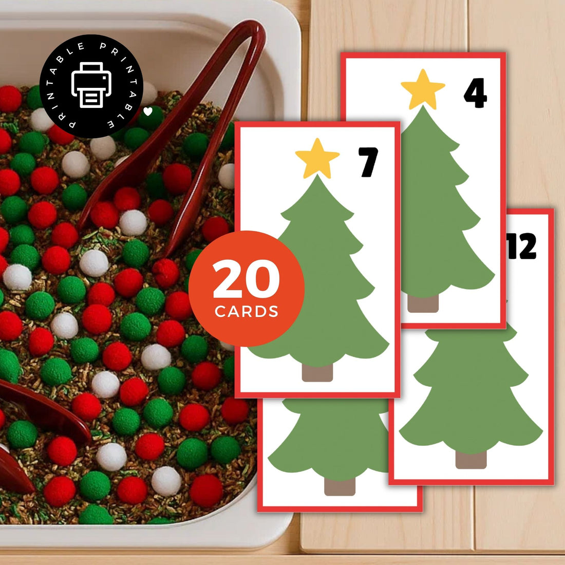 Christmas Tree Cards: Winter Counting Activity