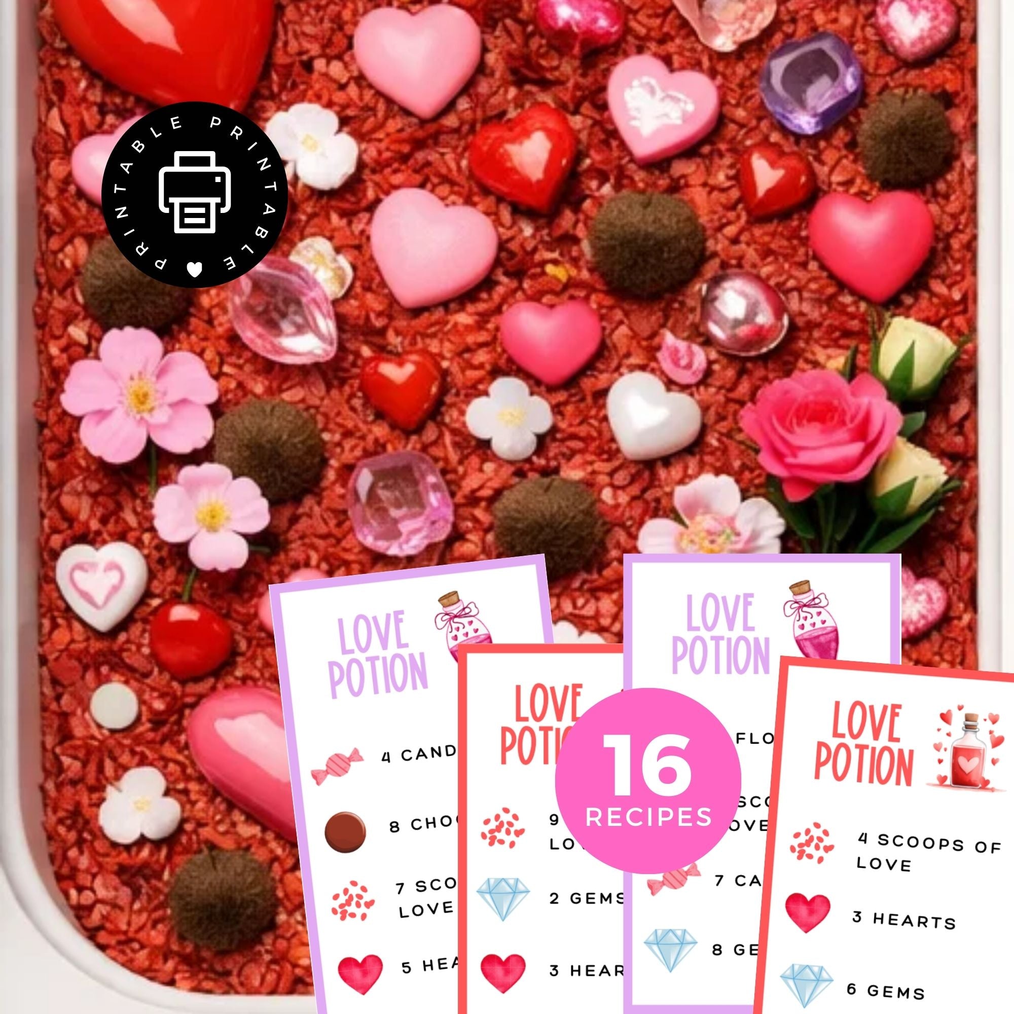Love Potion Recipe Cards: Valentine&
